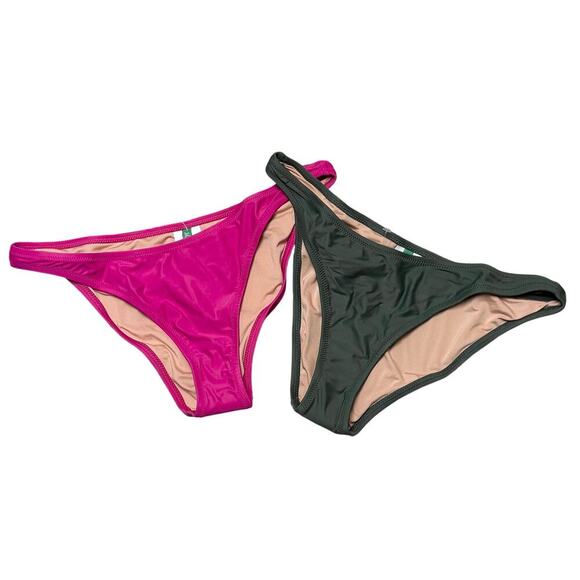 J.Crew Heritage 1989 High-Leg Bikini Bottom - Set of 2 (Size M) - Picture 1 of 9